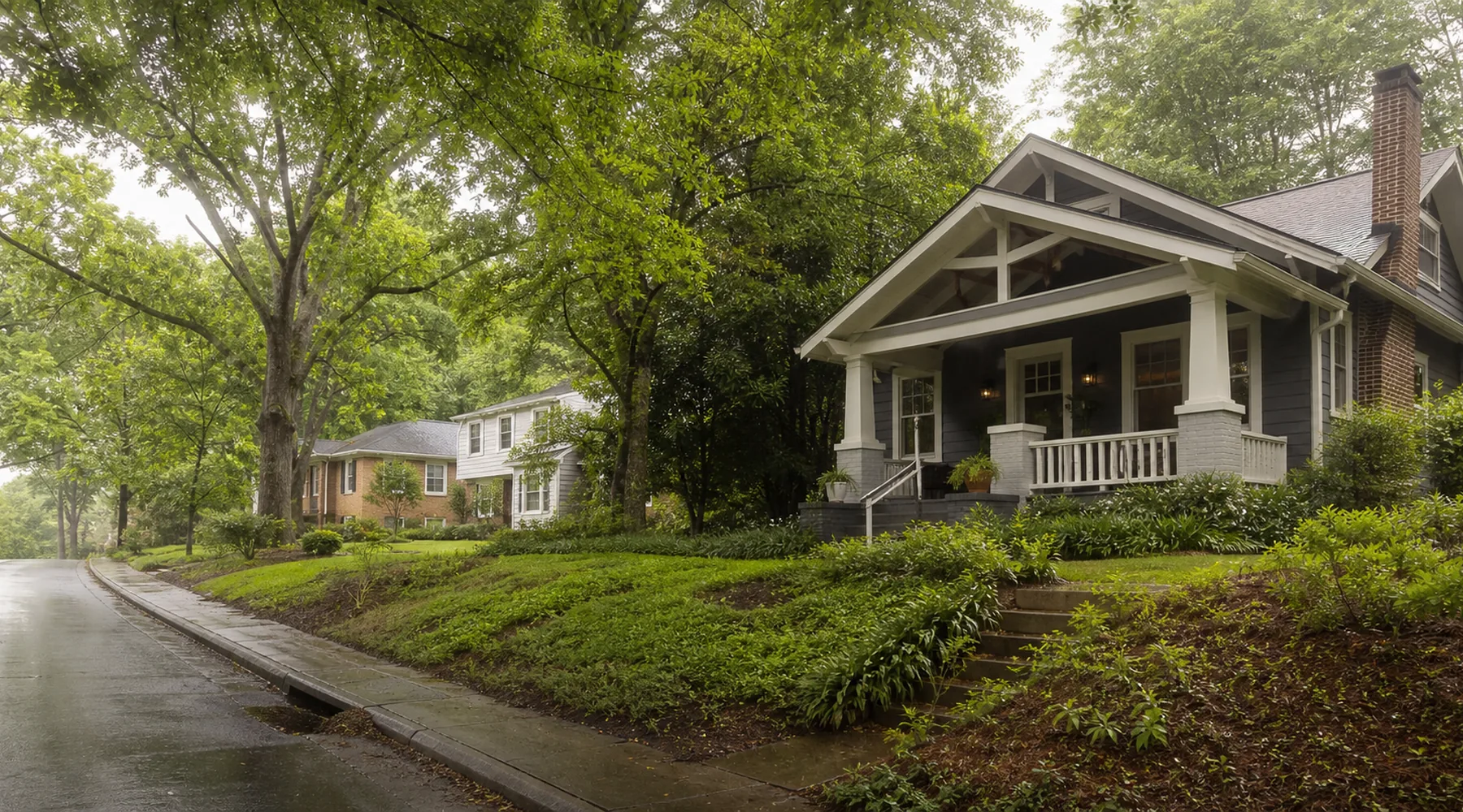 A believable Durham-area home suited to gutter installation planning